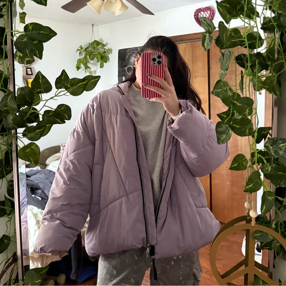 Free People Lavender Oversized Puffer Jacket - Picture 4 of 4